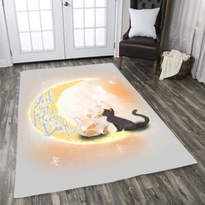 A Couple Of Cat And Moon 1 Rug Living Room Rug Home Decor