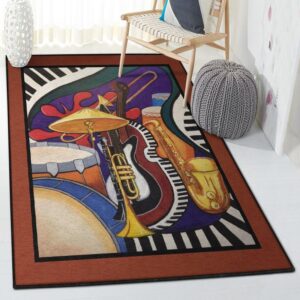 Acoustic Guitar Area Rugs Lovely Musical Instrument Bell Guitar Piano Rug Home Decor