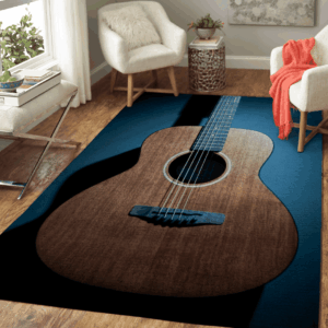 Acoustic Guitar Music Area Rug Living Room Carpet Rug Rectangle Carpet Floor Decor Home Decor