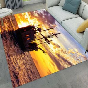 Afterglow Seascape Boat Rug Living Room Rug Home Decor