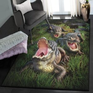 Alligator Area Rugs For Living Room Crocodile Rug Home Decor