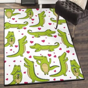 Alligator Area Rugs Love Crocodile Home Decor