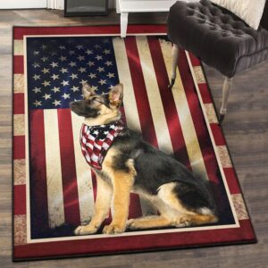 America Lovers Cool Rugs German Shepherd American Home Decor