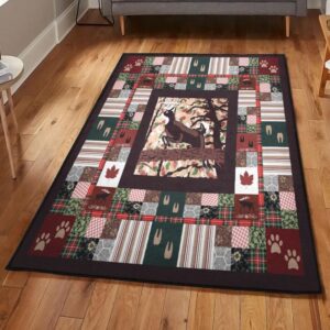 Animal Rug Patchwork Deer Moose Rug Home Decor