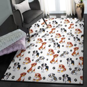 Australian Shepherd Puppy Modern Area Rugs Australian Shepherd Rug Home Decor